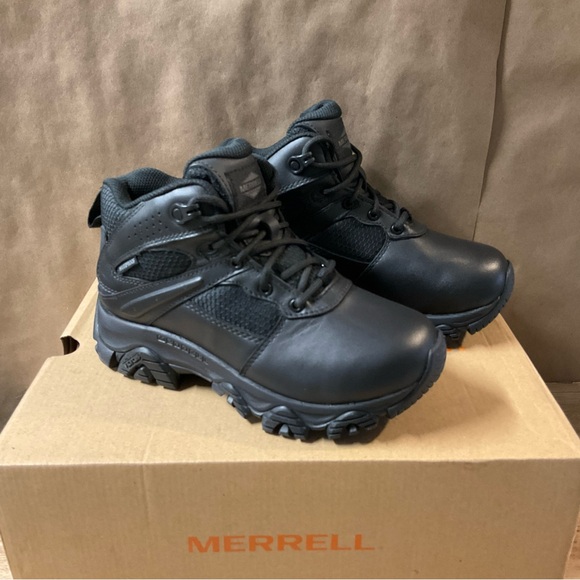 New! Men’s Merrell Moab 3 Response Tact Mid WP Boots Black 3.5 3 1/2 Medium - Picture 2 of 11
